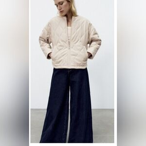 Zara Quilted Faux Leather Jacket